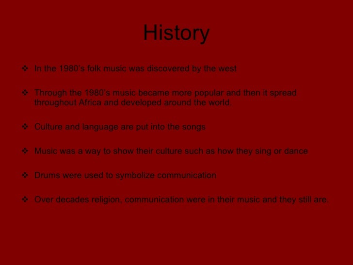 Music In Africa Powerpoint