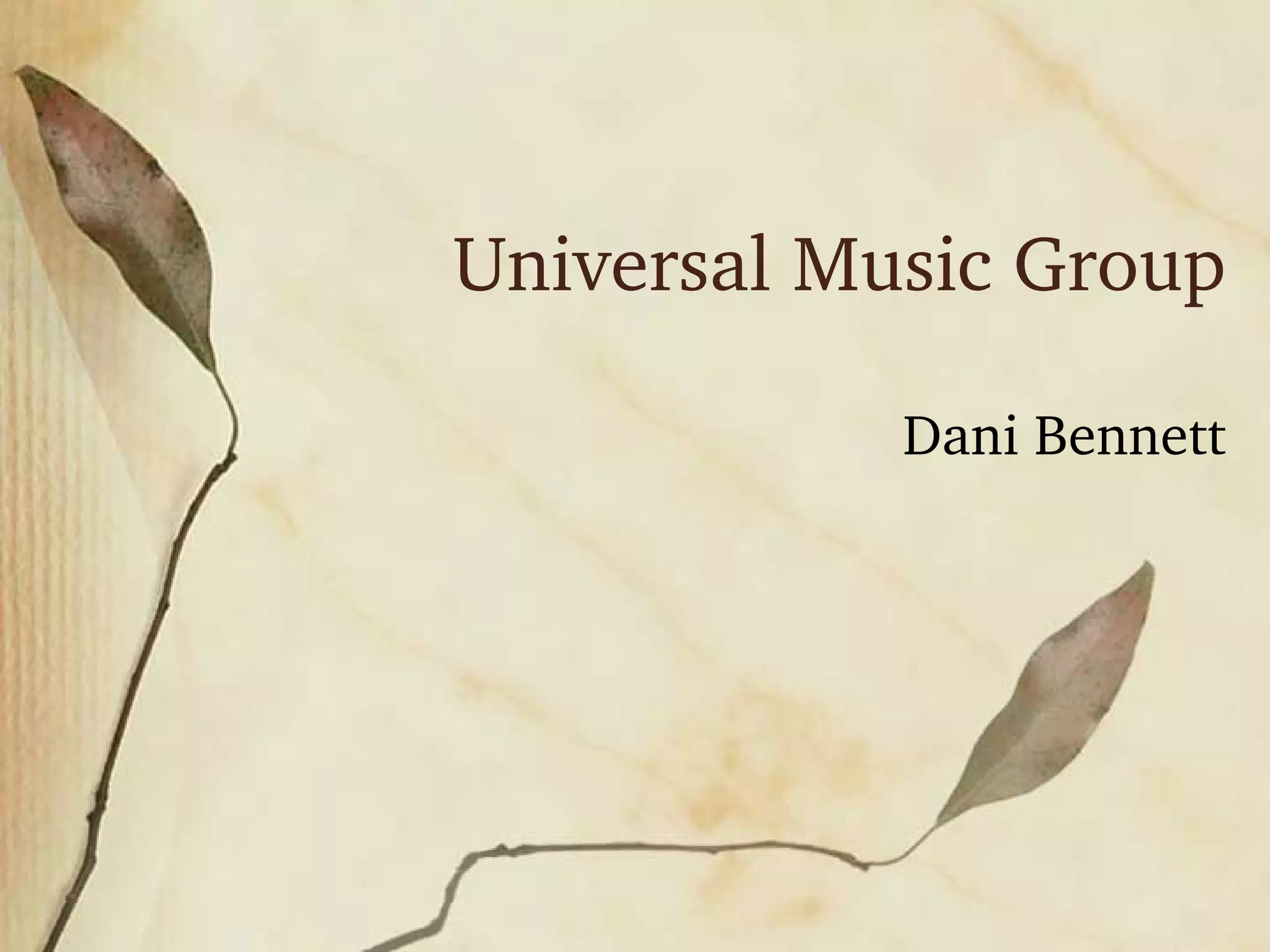 Universal Music Group Dani Bennett