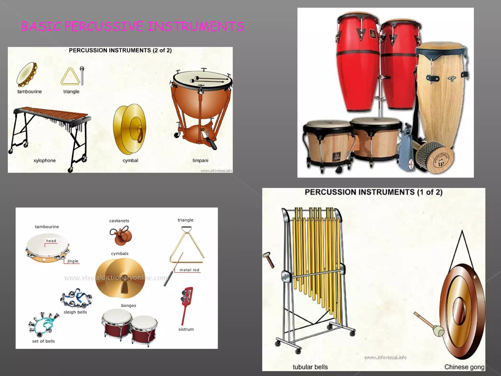 BASIC PERCUSSIVE INSTRUMENTS

 