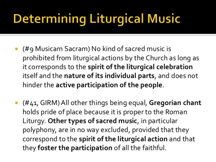 Music in the Liturgy