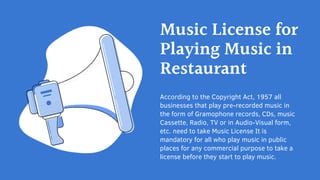 Music License For Restaurant: How to Obtain Music License | PDF