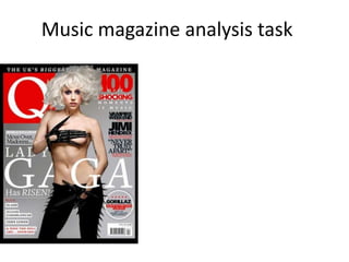 Music magazine analysis task
 