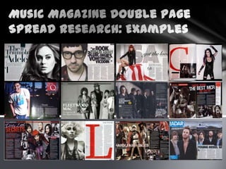 Music magazine double page spread research