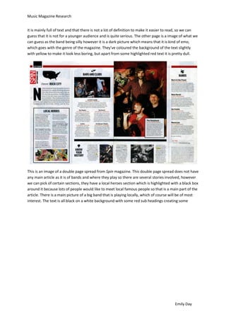 Music Magazine Analysis