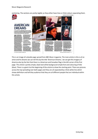 Music Magazine Analysis