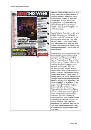 Music Magazine Analysis