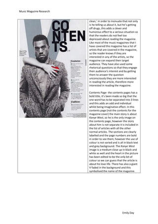 Music Magazine Analysis