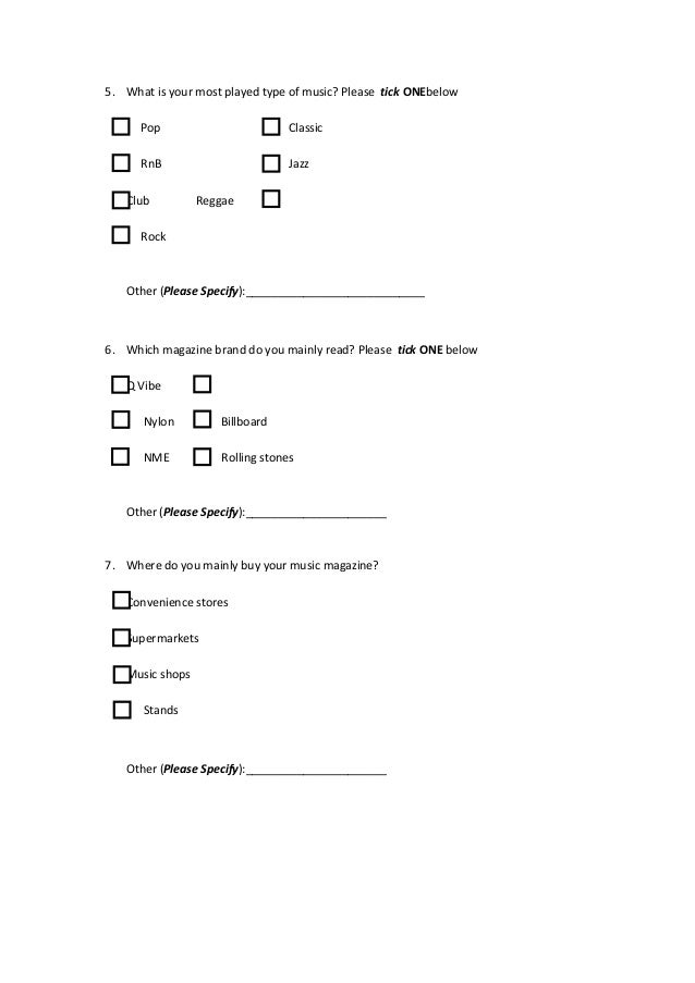 Blank Questionnaire