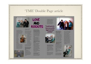 ‘TME’ Double Page article
 