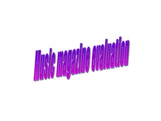 Music magazine evaluation  