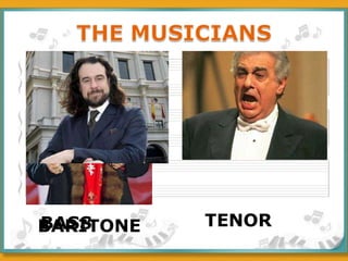 BASS BARITONE TENOR 
