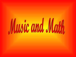 Music and Math 