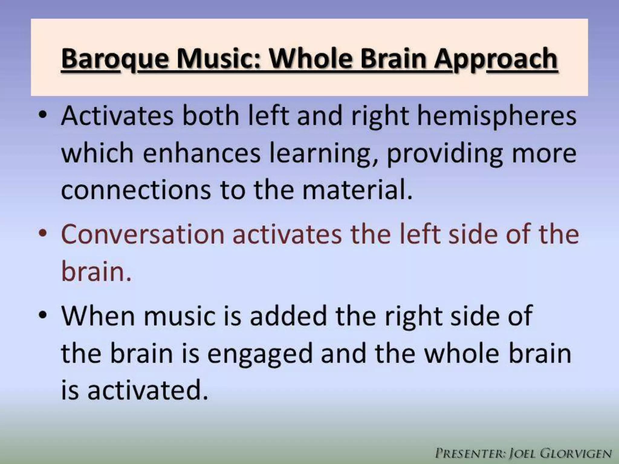 Music mind maps memory