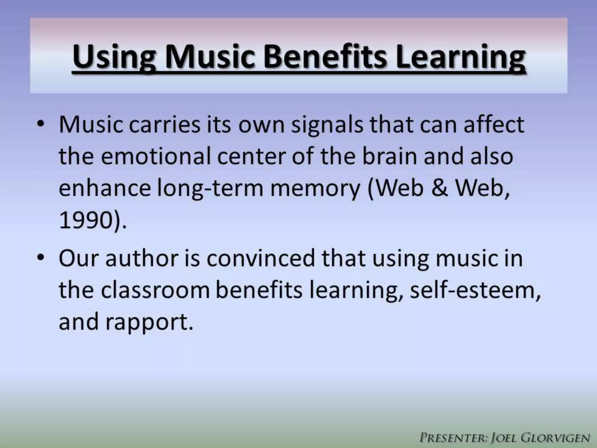 Music mind maps memory