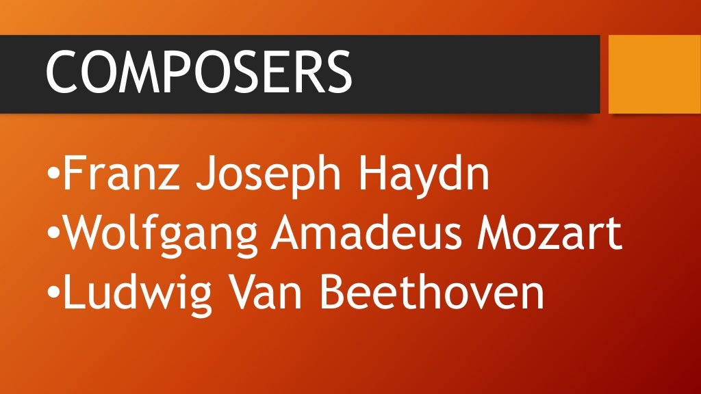 Music of Classical Period (1750-1820)