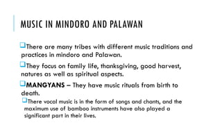 MAPEH 7 MUSIC OF MINDORO AND PALAWAN.pptx