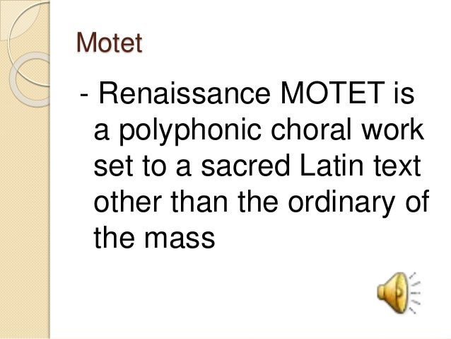 Music of the Renaissance Period