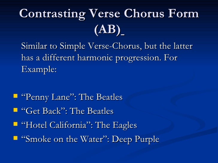 musicology presentation simple verse form