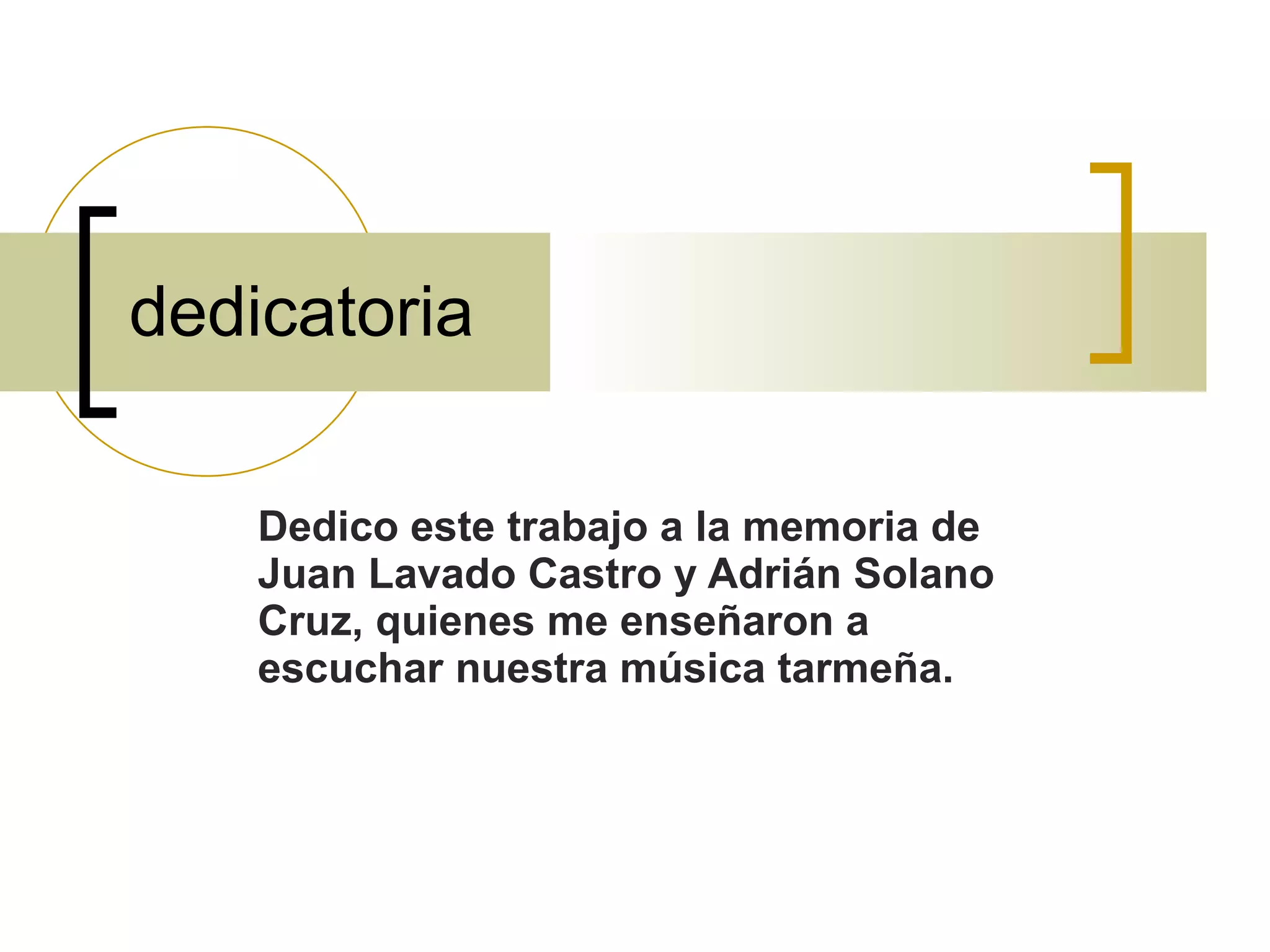 MÚSICOS TARMEÑOS | PPT