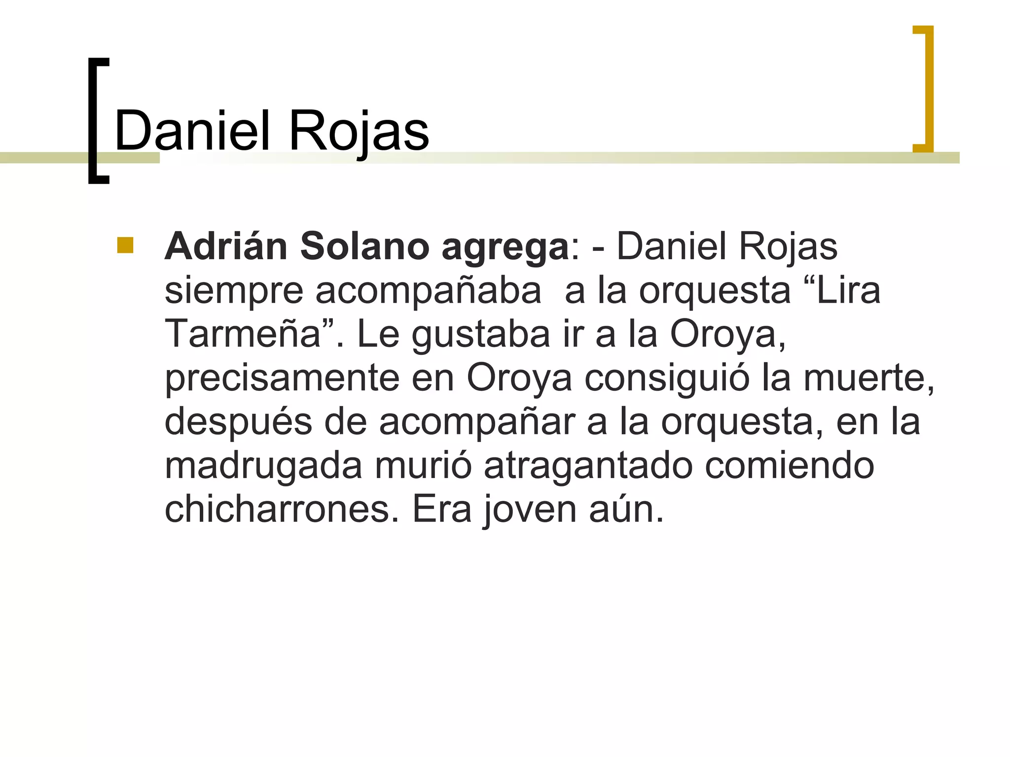 MÚSICOS TARMEÑOS | PPT