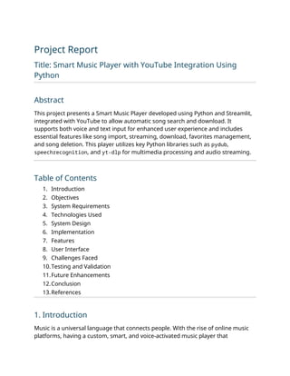 Music Player Report as a pythonnets.docx