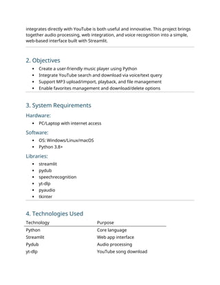Music Player Report as a pythonnets.docx