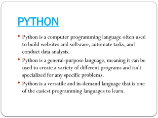 Music Player().pptx using python and tkinter | PPT