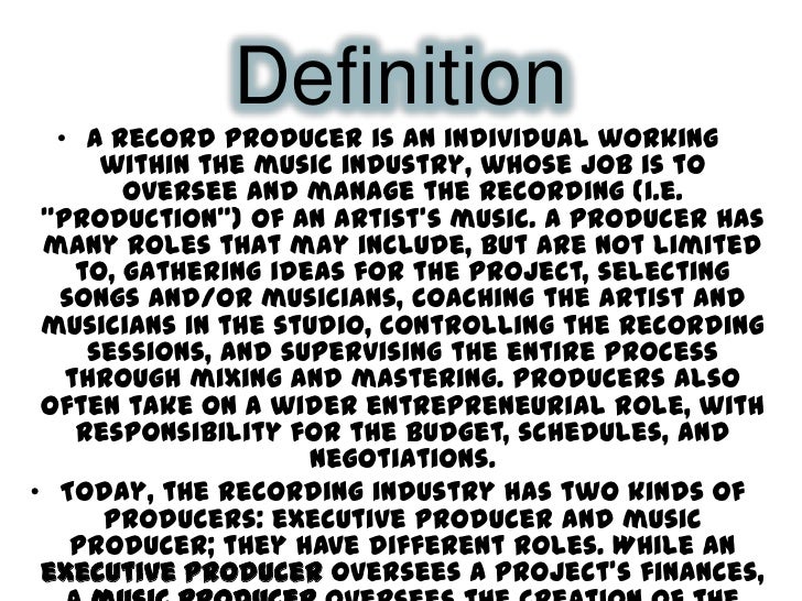 Music producers