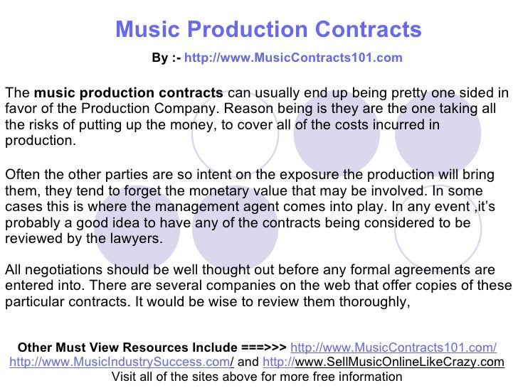 Music Production Contracts