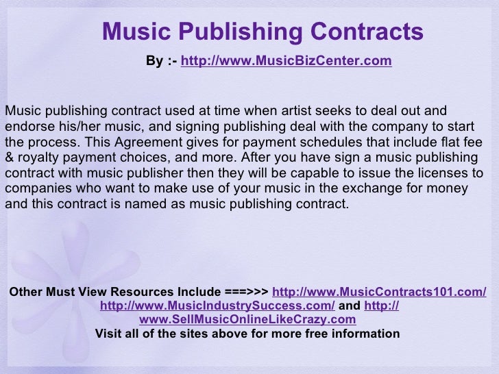 Music Publishing Contracts