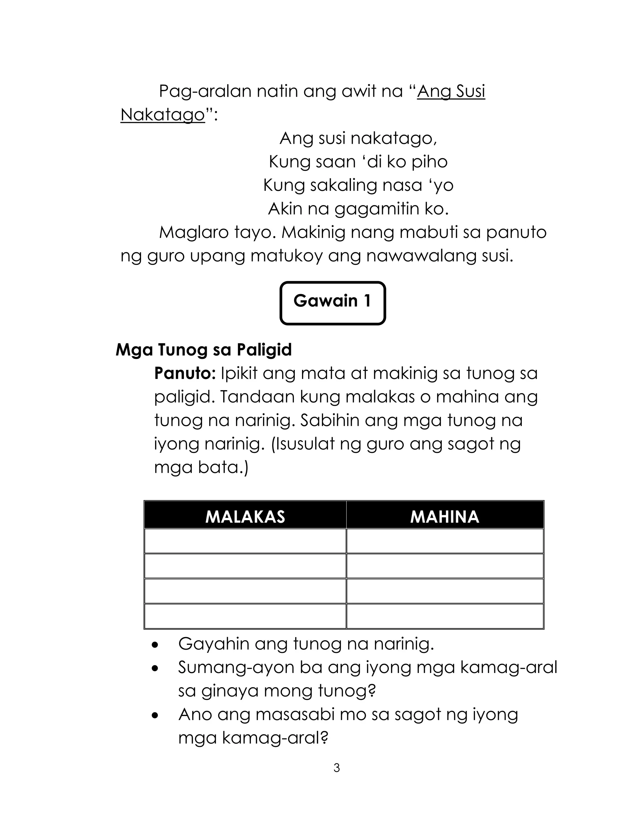 K TO 12 GRADE 1 LEARNING MATERIAL IN MUSIC (Q1-Q2) | PDF