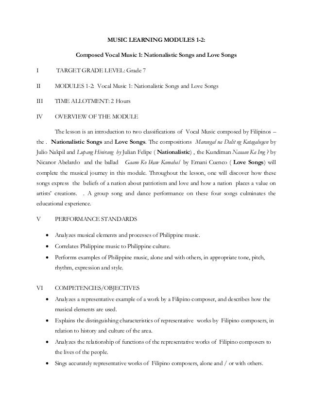 K TO 12 GRADE 7 LEARNING MODULE IN MUSIC (Q3-Q4)