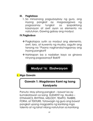 K TO 12 GRADE 1 LEARNING MATERIAL IN MUSIC (Q3-Q4)