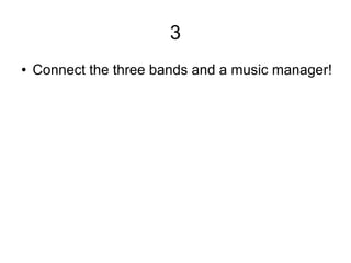 3
● Connect the three bands and a music manager!
 