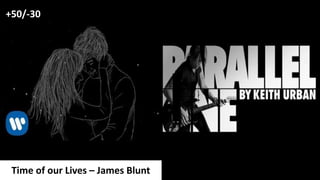 Time of our Lives – James Blunt
+50/-30
 