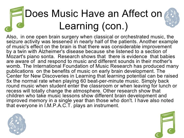 expository essay how music affects your life