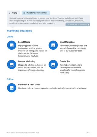 Singing Lesson Business Example music school business plan | PDF