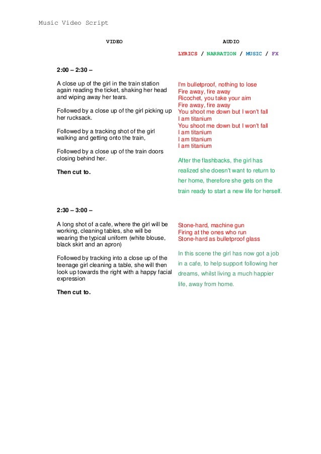 Music script draft 2