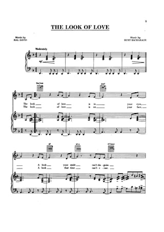 (Music sheet) burt bacharach   the look of love