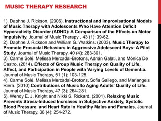 Music therapy for behaviotal disorder | PPTX