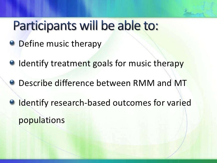 Music therapy is sound medicine