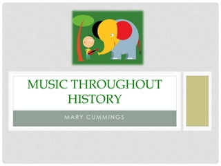 MUSIC THROUGHOUT 
HISTORY 
MAR Y CUMMINGS 
 