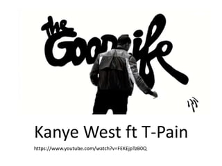 KanyeWest ft T-Pain 
https://www.youtube.com/watch?v=FEKEjpTzB0Q 
 