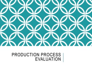PRODUCTION PROCESS
EVALUATION
 
