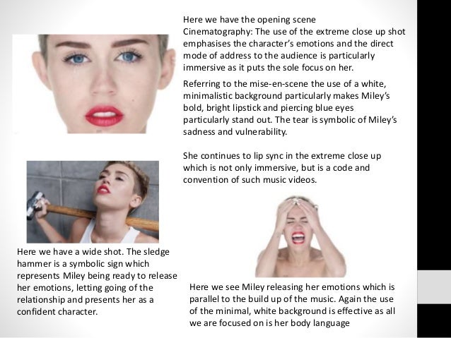 Music Video Analysis Miley Cyrus Wrecking Ball