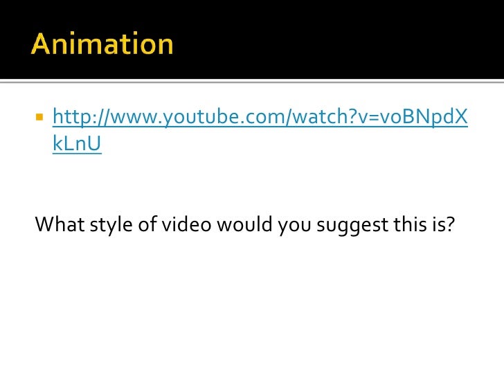 Music video coursework