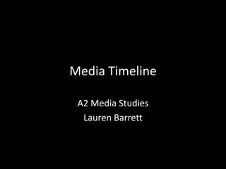 Media Timeline
A2 Media Studies
Lauren Barrett

 