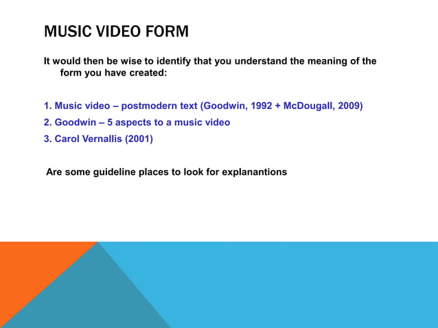Music Video Media Lang PPT music-video-media-lang-ppt