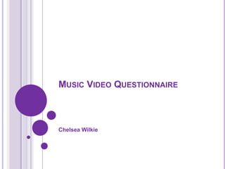 Music Video Questionnaire  Chelsea Wilkie 