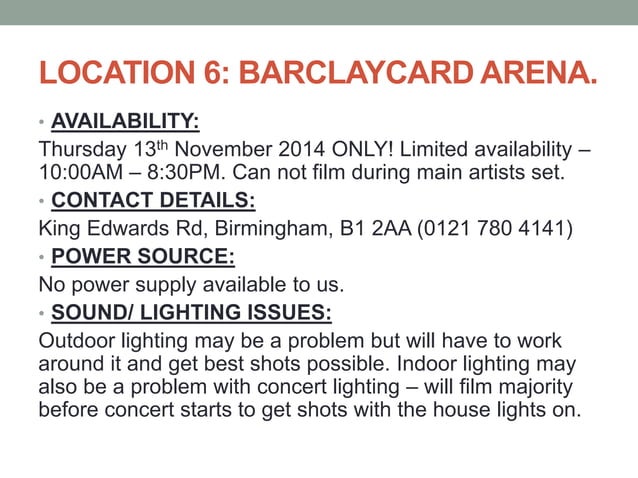 Recce Form | PPTX | Video Production | Content Production